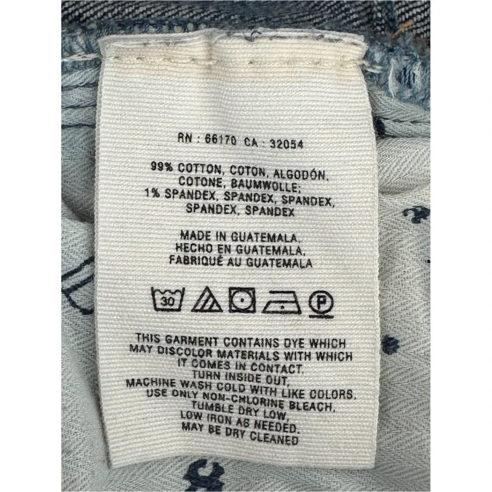 Anthropologie Pilcro and the Letterpress Size 26 Embroidered Jean‎ Shorts